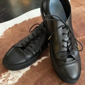 Oliver Sweeney Modern Black Leather Lace Up Oxford Sneaker Men’s Size 11